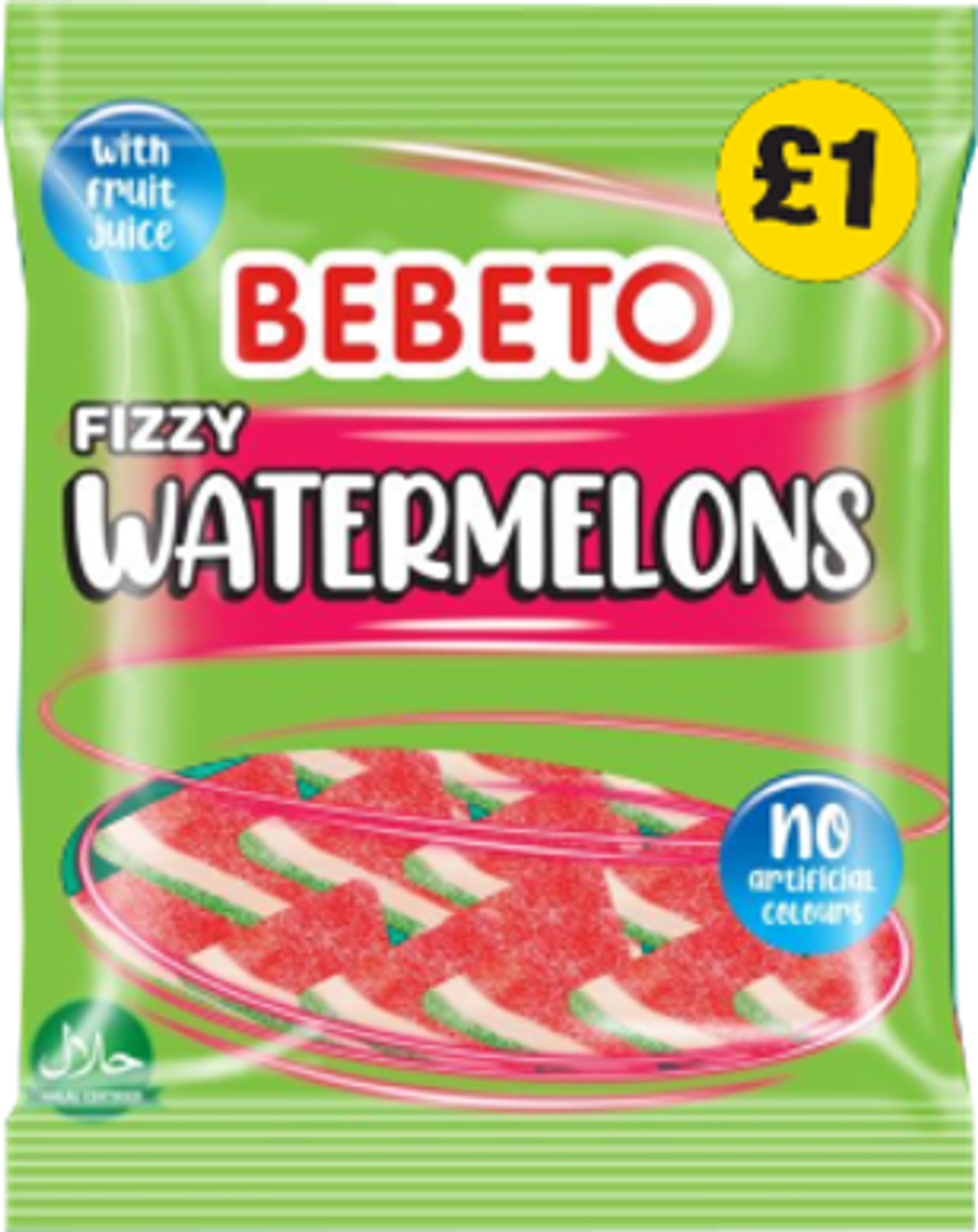 £1 BEBETO FIZZY WATERMELON 10x150g