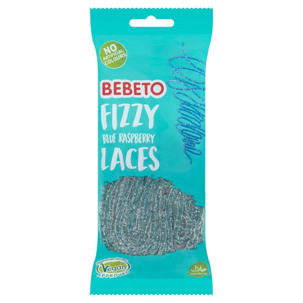 £1 BEBETO BLUE R/BERRY FIZZY LACES 12x160g