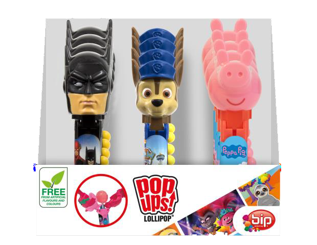 POP UPS LOLLI  LICENSE MIX  x 12's RRP