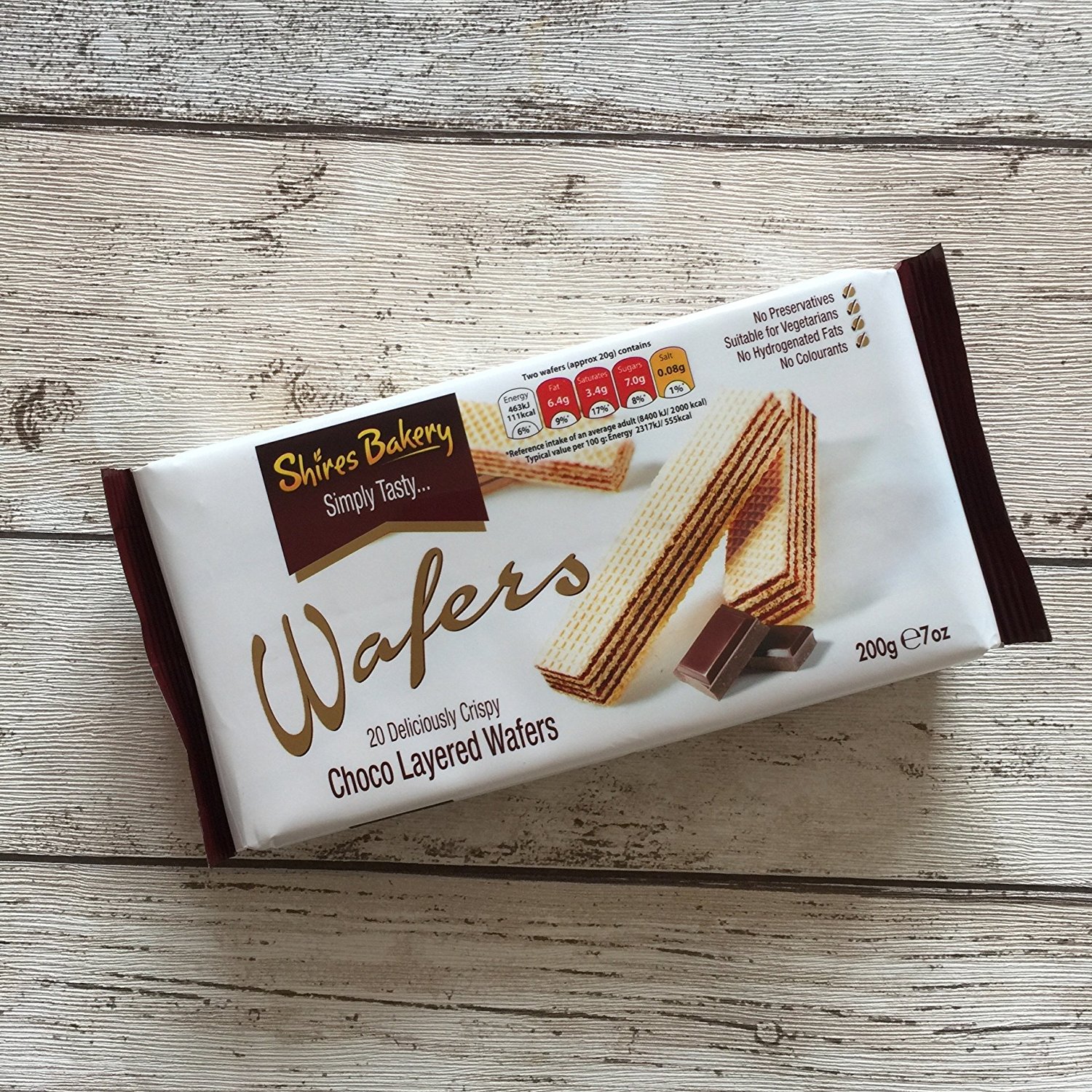 SHIRES CHOCOLATE WAFER 1x200g