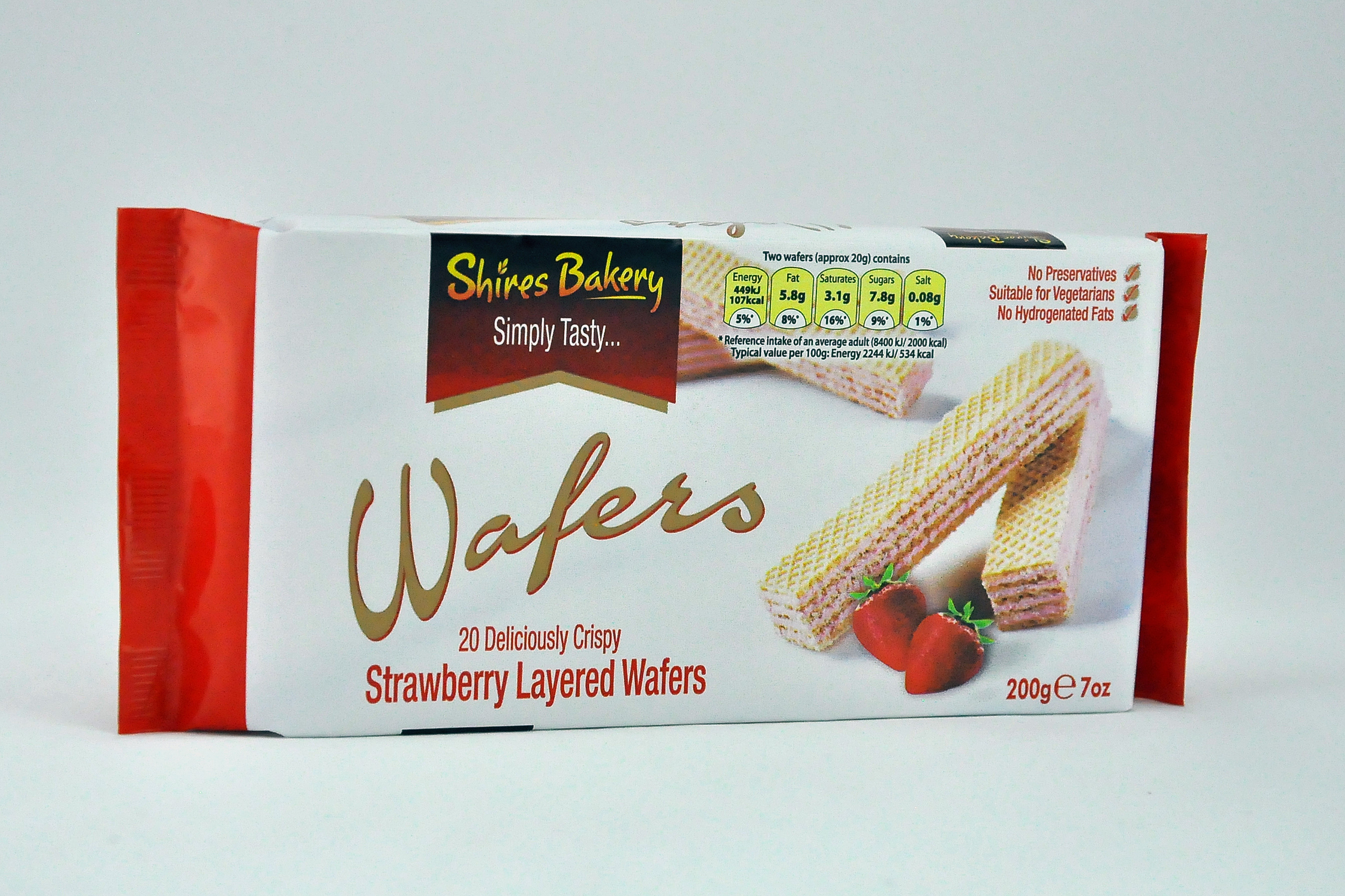 SHIRES STRAWBERRY WAFER 1x200g