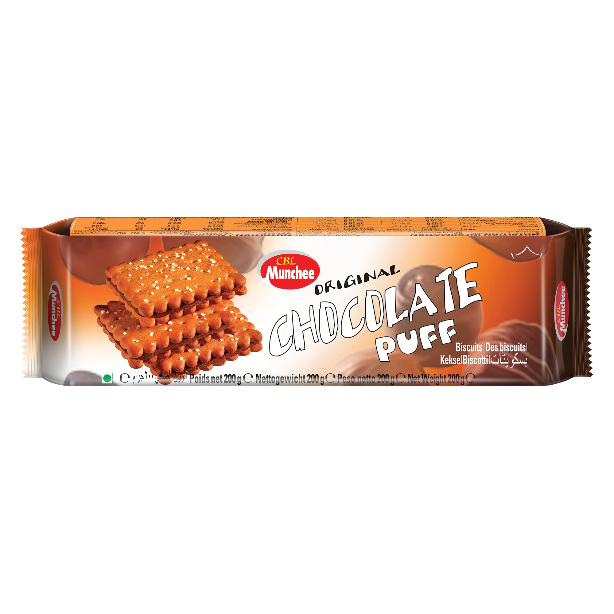 MUNCHEE CHOC PUFF BISCUITS 1x200G