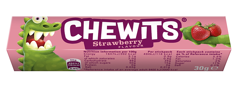 CHEWITS STRAWBERRY STICKS 40x32g
