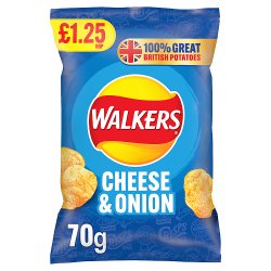 WALKERS CHEESE & ONION 18x70g