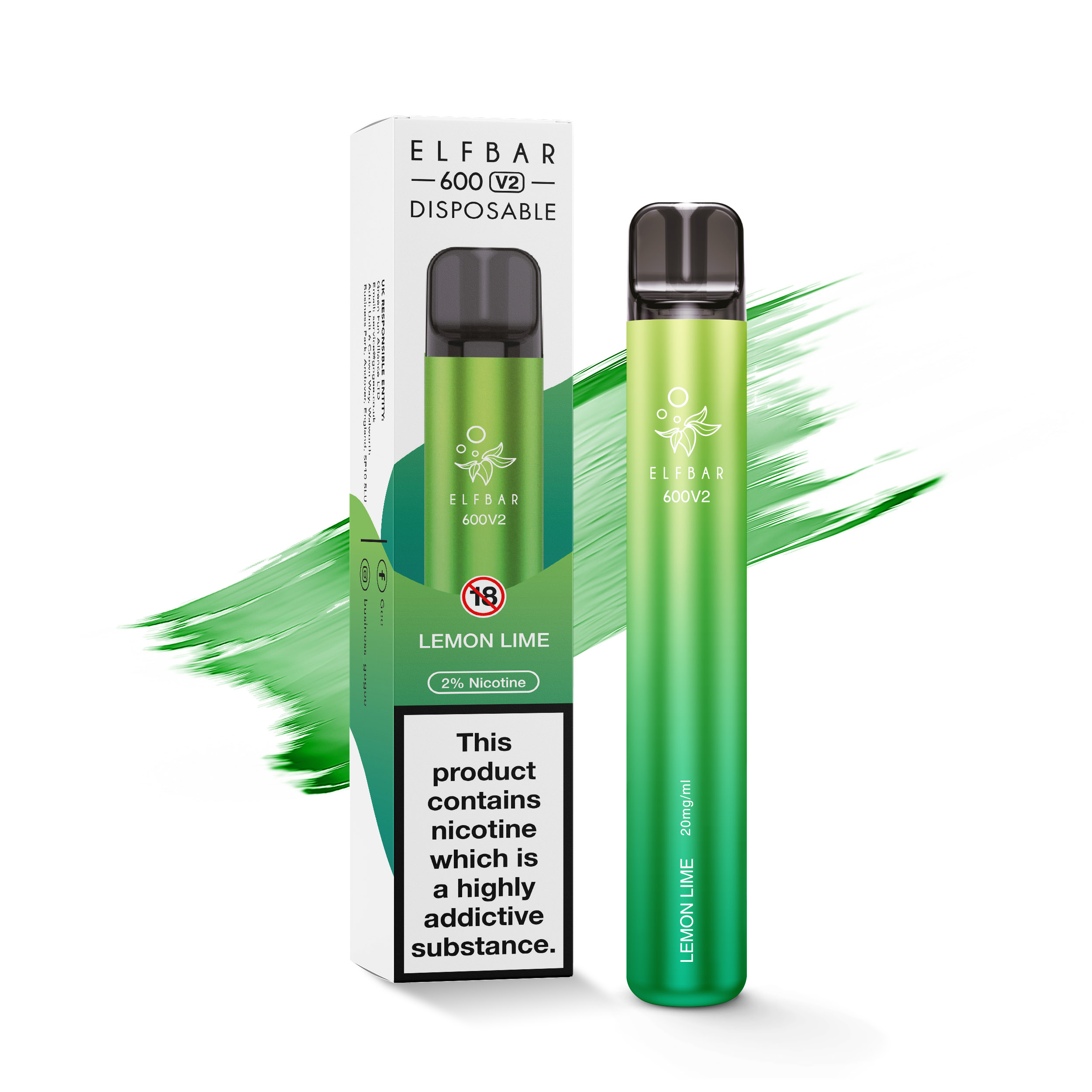 ELF BAR 600V2 LEMON LIME x 10's