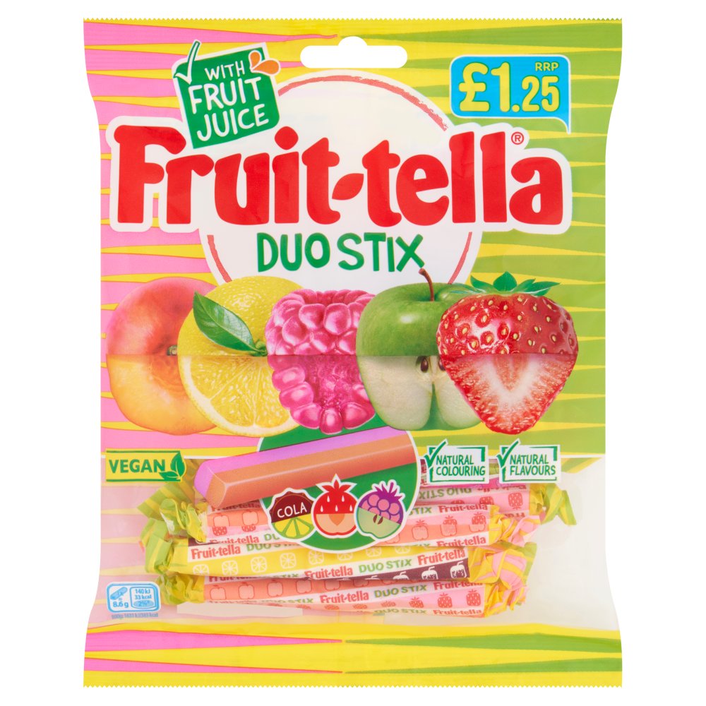 FRUIT-TELLA DUO STIX BAGS x 12's
