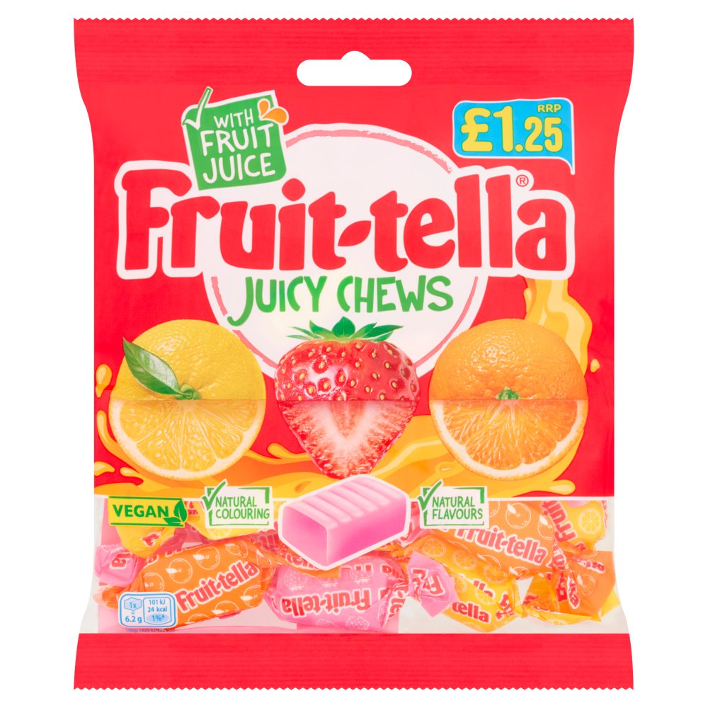 FRUIT-TELLA JUICY CHEWS x 12's