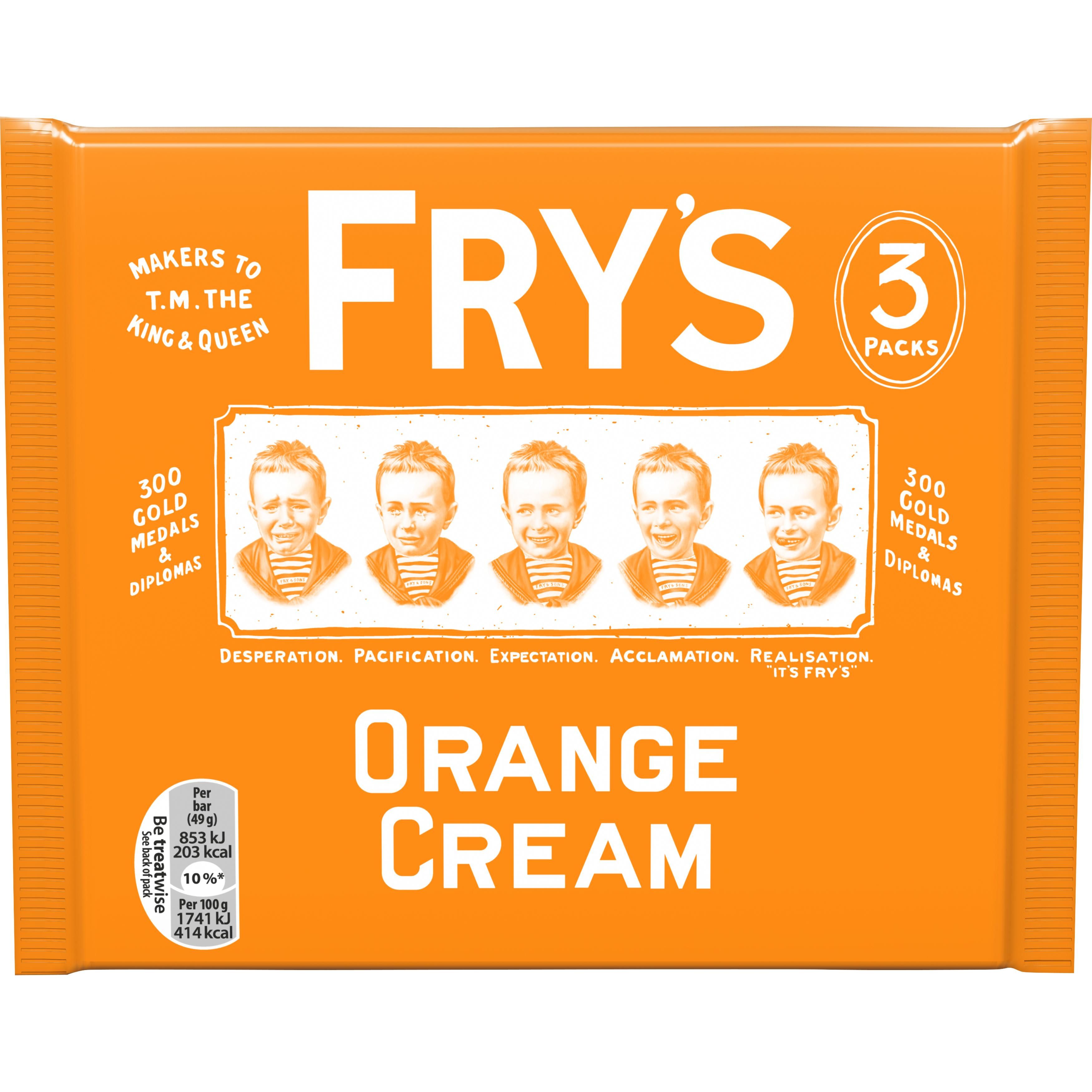 FRY'S ORANGE CHOC CREAM(16x3) 48'sx49g