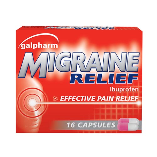 GALPHARM IBUPROFEN MIGRAINE REFIEF (8x16 caps)