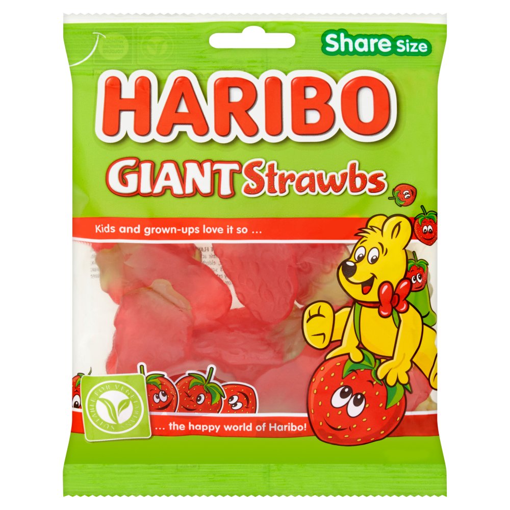 HARIBO GIANT STRAWBS (12x160g) V