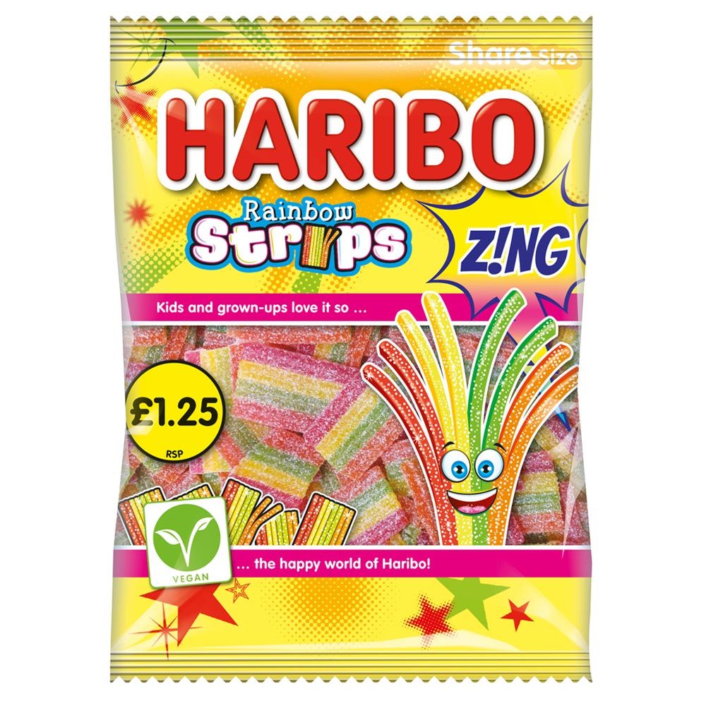 HARIBO RAINBOW STRIPS Z!NG 12x130g