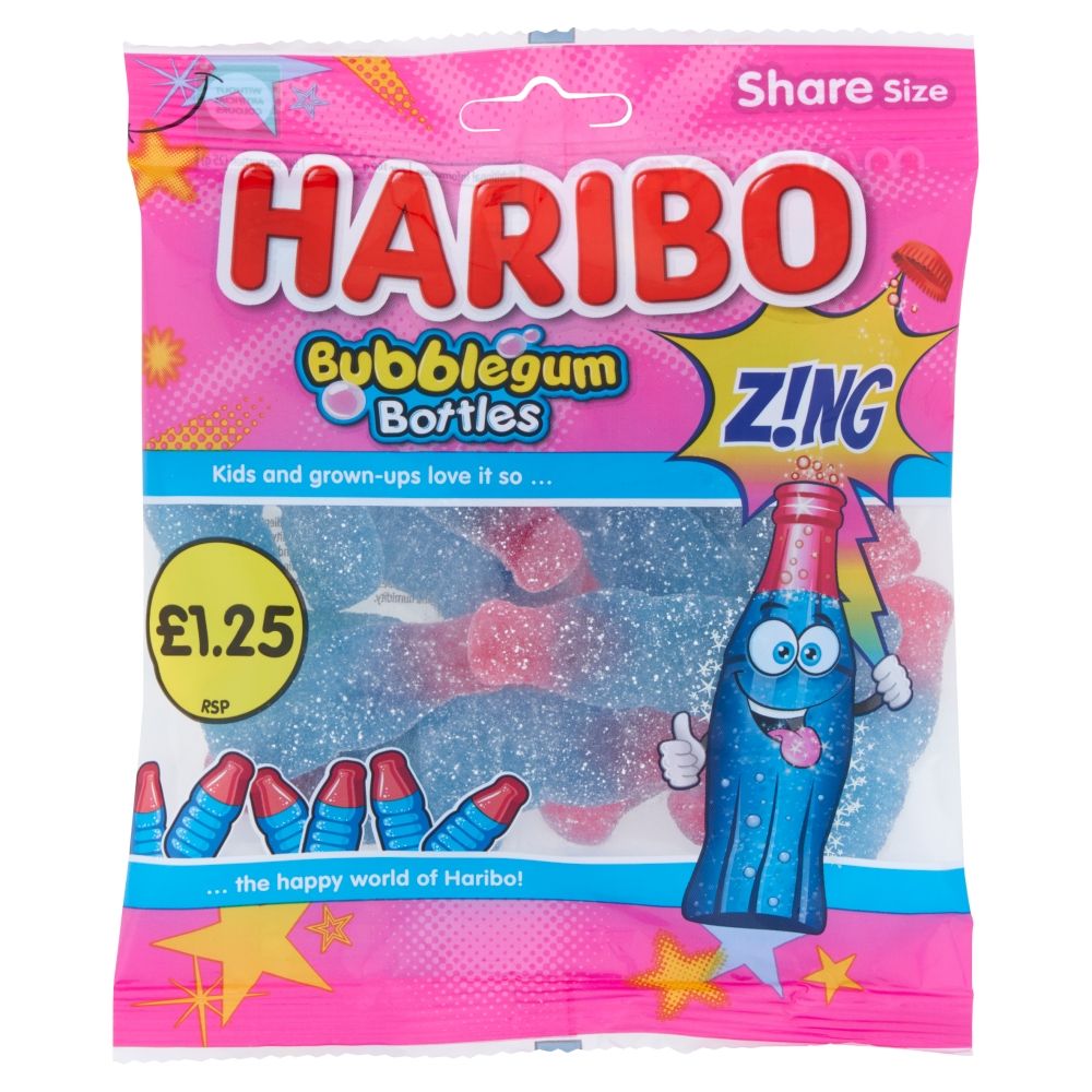 HARIBO B/GUM BOTTLE Z!ING 12x160g