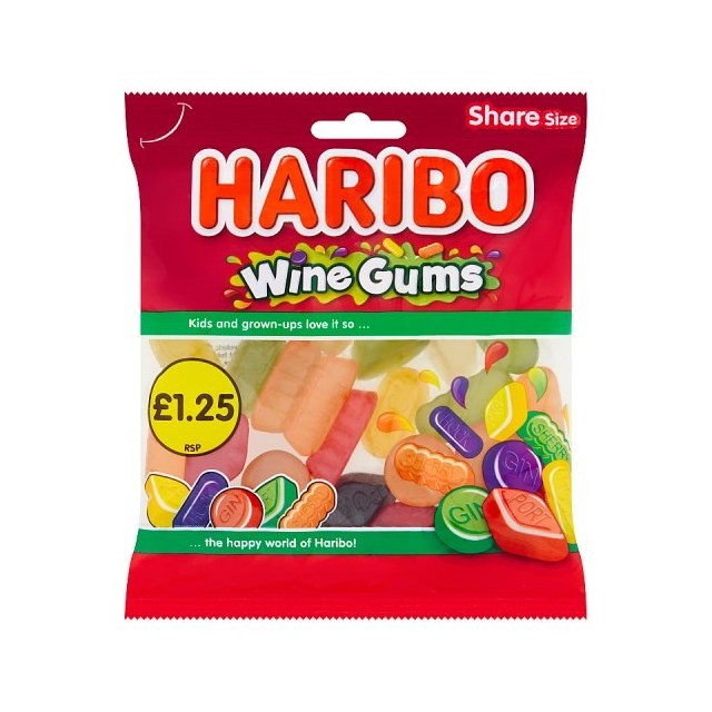 HARIBO WINE GUMS 12x140g
