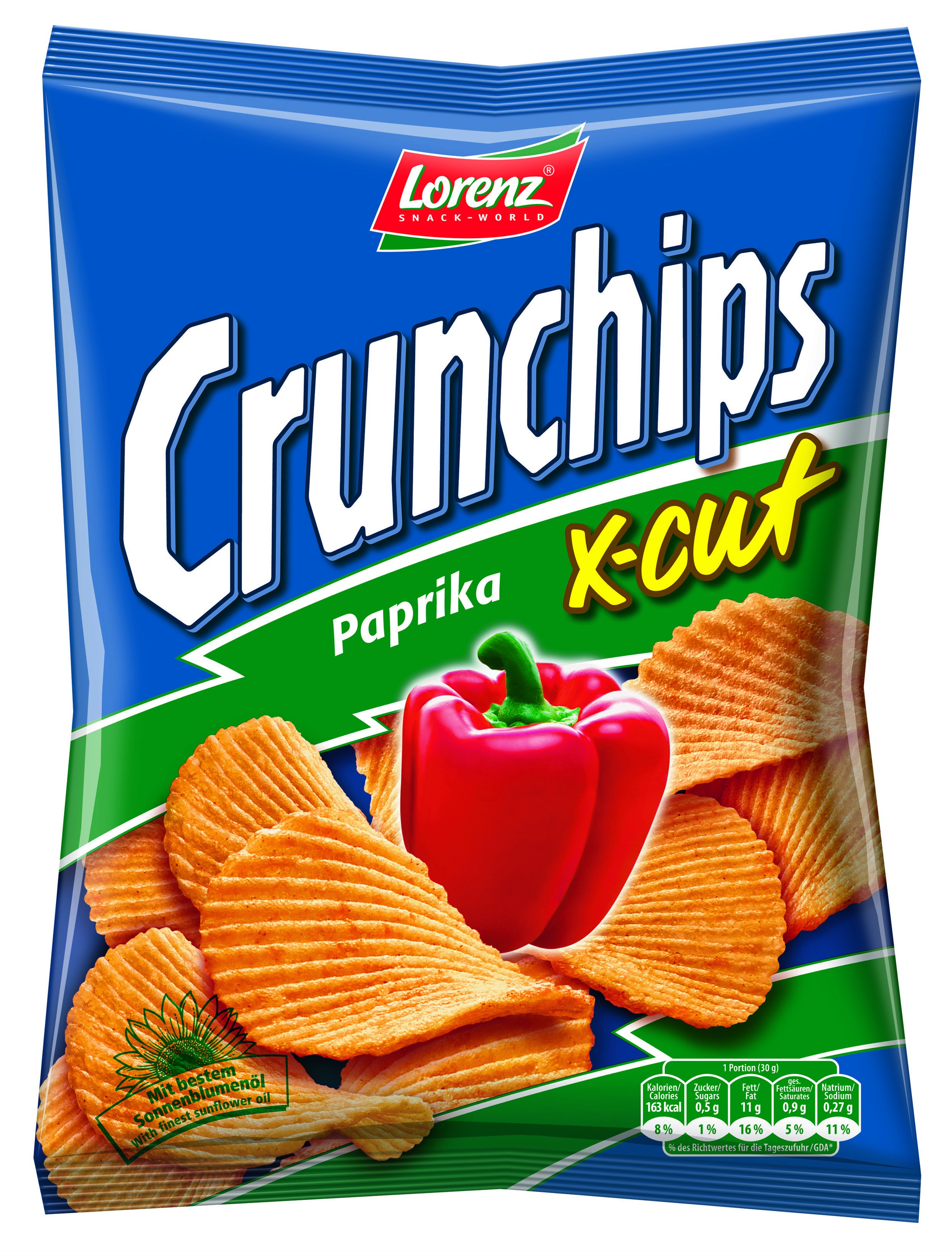 CRUNCHIPS PAPRIKA X-CUT 10x130g