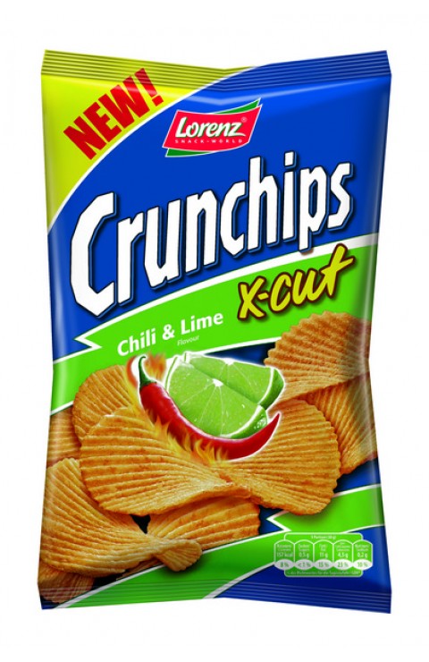 CRUNCHIPS CHILI&LIME X-CUT 10x130g