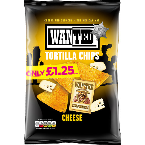 W/TED TORTILA CHIPS CHEESE (12x125g)