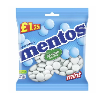 MENTOS MINT BAGS (12x135g)
