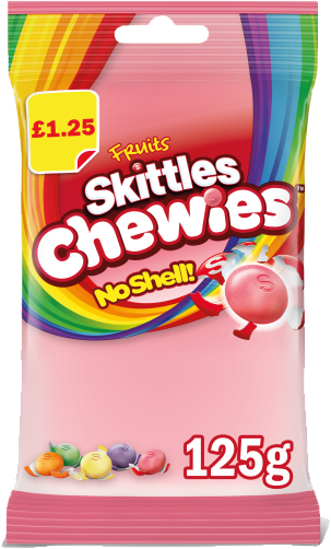 SKITTLES CHEWIES POUCH 12x125g   *new*