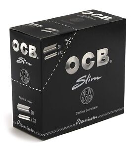 OCB BLK SLIM PREMIUM & TIPS x 32's